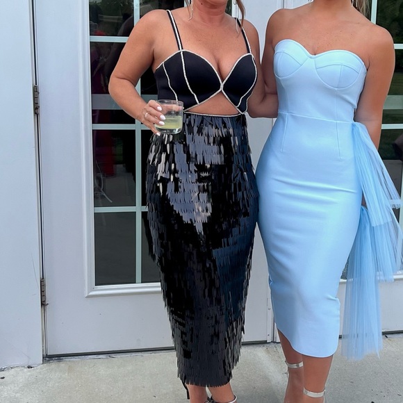 ASOS Diamond Sequin Midi Dress - Picture 5 of 5